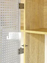 デスク用仕切りパネル【ノー打孔・収納機能付き・三連デスクに最適】（セットアップ対応）