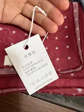 綿麻風ドット柄スカーフ【レトロな赤・飾り用・小方巾】