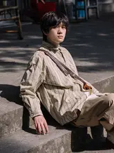 ストライプ柄 コーデュロイ長袖シャツ【男性用・カジュアル・通勤に最適】