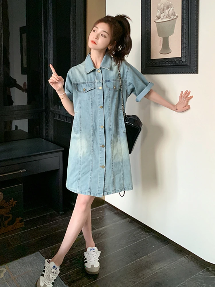 大人可愛い服 40代コーデ | 小柄向けデニムワンピースのサイズとデザイン特徴