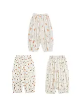 小花柄の蚊除けパンツ【夏用・子供用・軽やかで通気性良好・フィット】