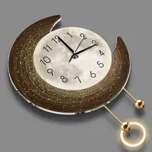 月のデザイン 壁掛け時計【モダンスタイル・リビングルーム用・創造的なアート】