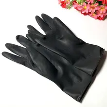美容院専用ヘアカラー手袋【黒色・ラバー製・プロフェッショナル用】