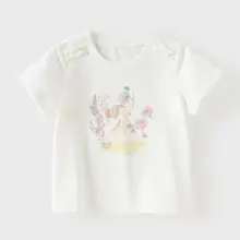 Tシャツ キッズ ガールズ ベビー 半袖 プリント 抗菌 インナー 夏