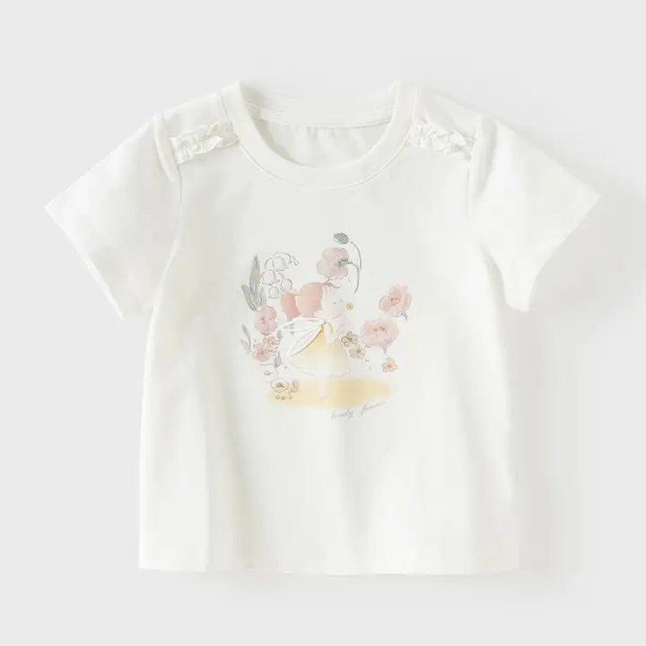 Tシャツ キッズ ガールズ ベビー 半袖 プリント 抗菌 インナー 夏