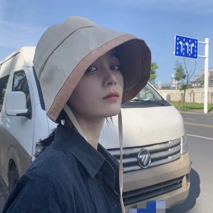 レディース 夏用大きなつばのハット【カラーコンビネーション・UVカット・登山用】
