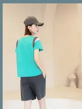 新しい2024夏ラウンドネック英国スプライシングTシャツ