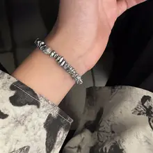 天然石のフリンジシルバー串珠ブレスレット【男女兼用・おしゃれデザイン】（セットアップ対応）