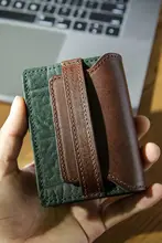 本革製カードケース【レトロ・シンプル・多カードポケット・短型・オーガニックレザー】