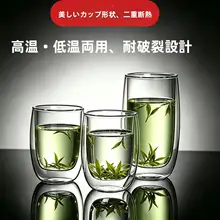 耐熱性の二重ガラスカップ【家庭用・アメリカンスタイル・コーヒー・お茶用】（セットアップ対応）