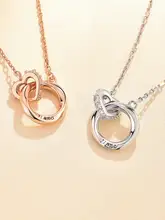 モビウスリング ハートネックレス【チタン製・ロングチェーン・シンプルデザイン】