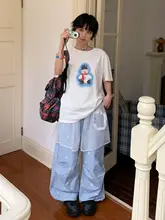 MeihaoStore 網状素材と爪印デザインのカジュアル工事パンツ【レイヤードスタイル】