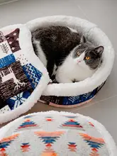 冬用 あんこ風キャットハウス【閉じたデザイン・保温効果】