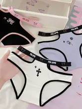 可愛らしいデザインの純綿三角パンツ【透かしデザイン・女性用】