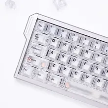 キーキャップ 機械式キーボード用 PC フロストクリア ホワイト バックライト透過 Cherryプロファイル対応 「Chosfox」