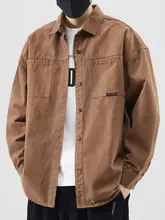 作業用長袖シャツ メンズ アウター コットン 春秋 休闲