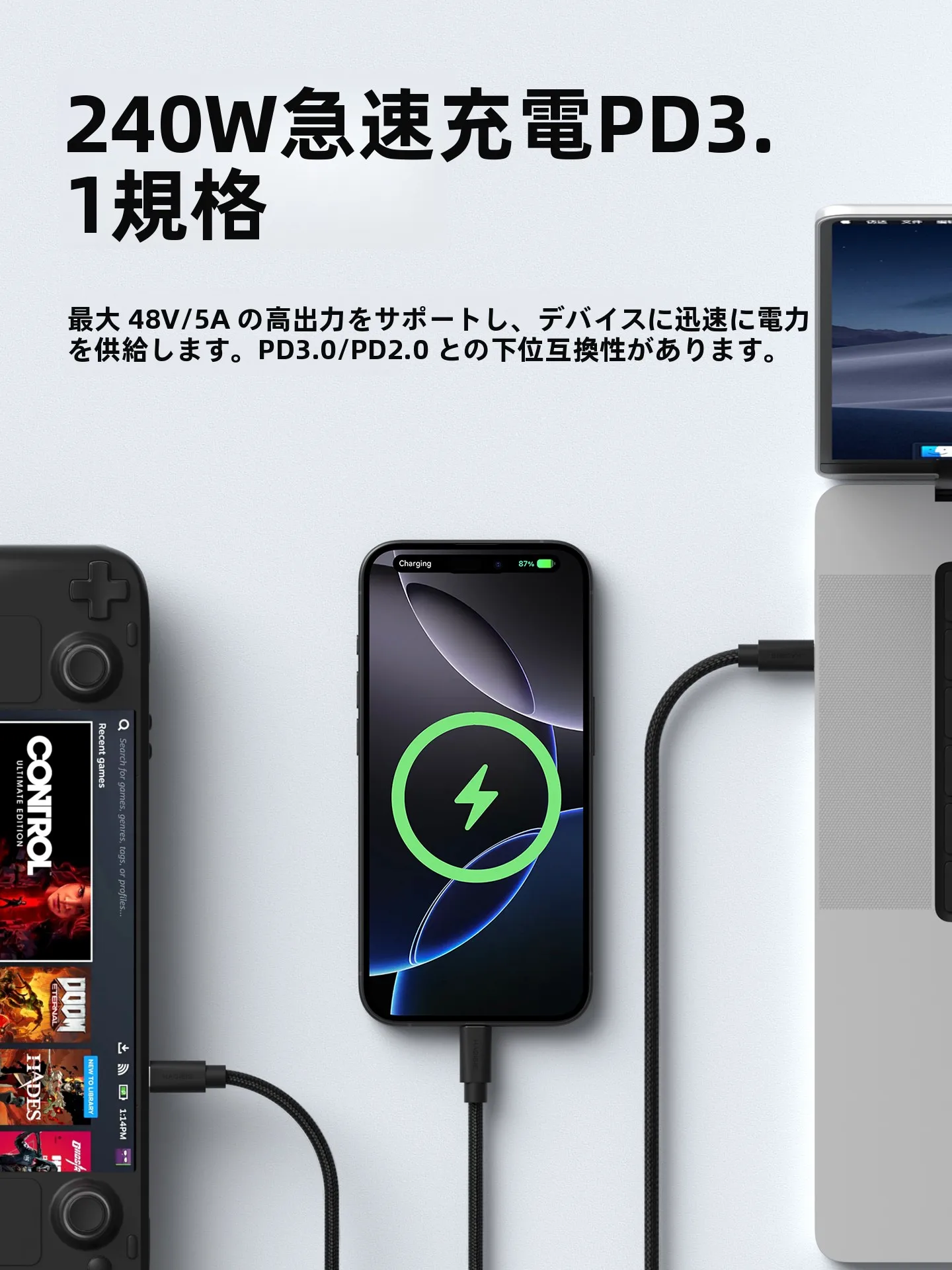 type-c usbハブ と Apple製品の未来は、この1本のケーブルに決まっている？