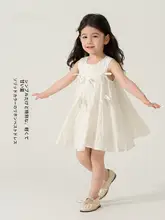 リボンデザインの女児用ワンピース【夏用・プリンセススタイル】