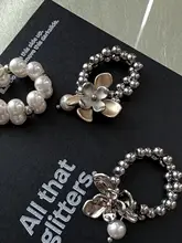 ダブルレイヤーパールリング【チタン製・ゴールドとシルバー・フィット感抜群】