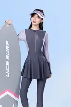 ダイビングスーツ レディース 水泳シーン UVカット 長袖 ロングパンツ ワンピース 大きいサイズ