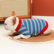 秋用 ペット犬服【おしゃれなフェイクツーツー・フレンチブルドッグ・パグ・柴犬・シュナウザー用】（セットアップ対応）