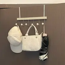 多機能フック付きハンガー【玄関・寝室用・軽量設計・壁掛け】（セットアップ対応）