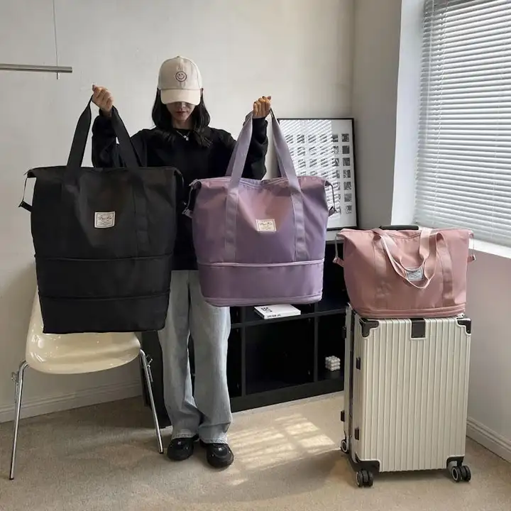大容量オックスフォード布製旅行バッグ【学生用・軽量・衣服収納】
