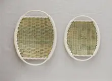 天然竹製手作りの竹編みプレート【寿司皿・そばめん皿・水切りかご・キッチン用】