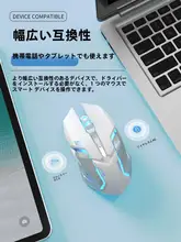 EWEADN 静音設計のワイヤレスBluetoothマウス【充電式・機械式・ピンク・ゲーミング対応】