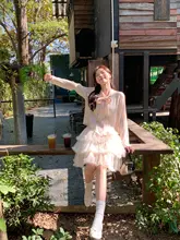 春にぴったりの長袖シャツ【ピンク・リボン付き・肌理感】