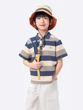 子供用 半袖ポロTシャツ【ストライプデザイン・カジュアルスタイル・夏用】