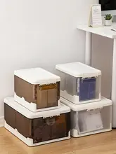 本収納ボックス クリア プラスチック 防塵 蓋  付き 家庭用 学生用 本整理