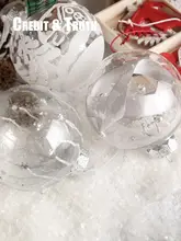 クリスマスオーナメント 透明ボール 手描き カラフル DIY ハンドメイド素材 クリスマス飾り ギフト