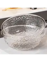 透明洗面器【プラスチック製・波紋デザイン・家庭用】