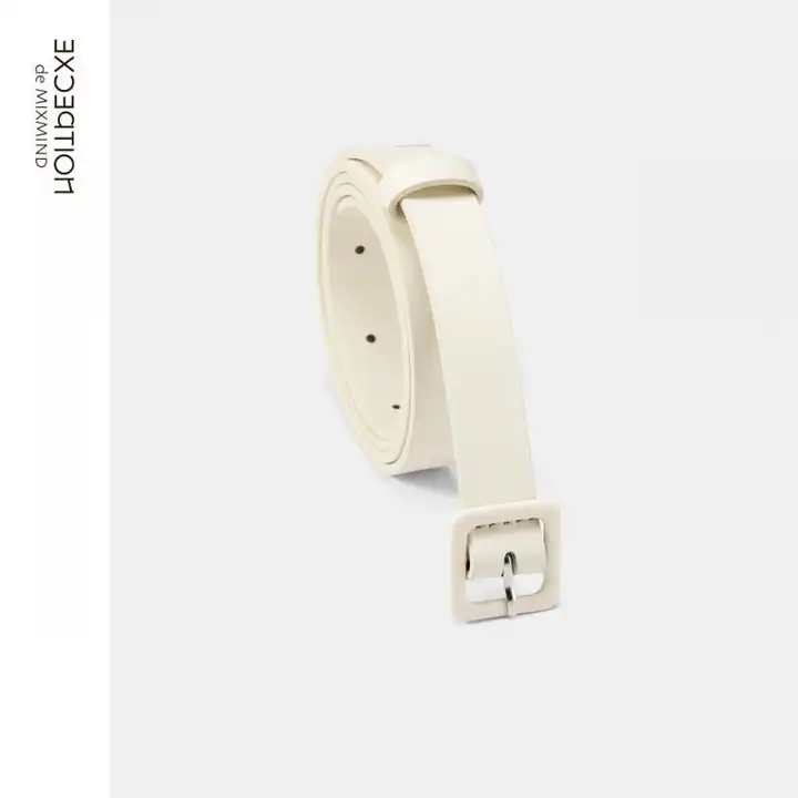 牛革製レディースベルト【カジュアル・エレガントデザイン・細型】