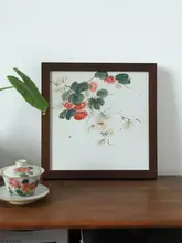 景德鎮 手描き陶磁器パネルアート【新中式・茶道用・掛け画】