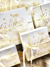 フレンチスタイルのうさぎのガーデンギフトボックス【ビンテージデザイン・空箱】