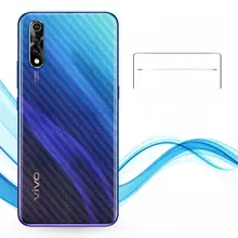 vivo Y7S対応 軽量カーボンファイバー貼り付け背面保護フィルム【滑り止め・薄型】