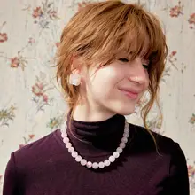 高級アゲートデザインの毛糸ネックレス【女性用・誕生日ギフト・ユニークな夢の果実】