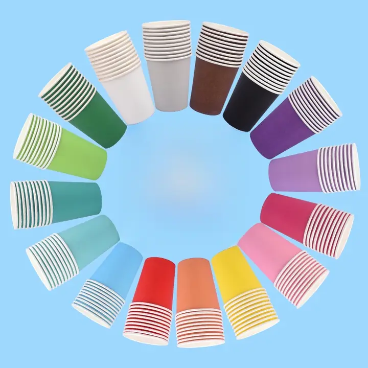 ようちえん 子供用厚みのある無地混合紙カップ