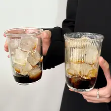 高級感あるアイスアメリカーノグラスカップ【透明・冷飲用】