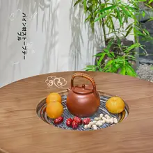 折りたたみ式 木製 テーブル【アウトドア・茶席・暖房用・復古スタイル】