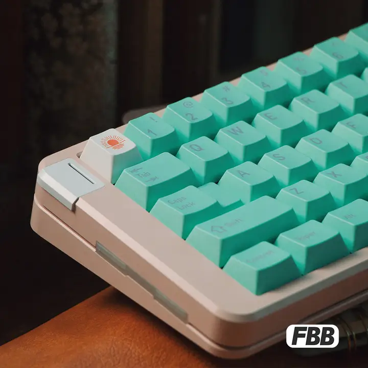 FBBオリジナル キートップ 美人魚デザイン PBT製 高昇華 メカニカルキーボード用 87キー グリーン