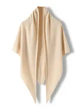 山羊絨製 無地の三角ショール【秋冬向け・保温・スタイリッシュ】