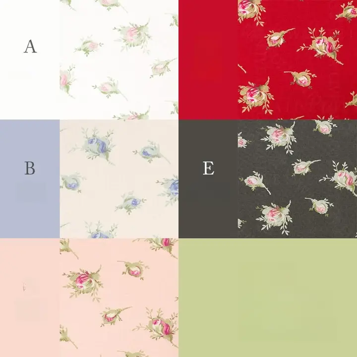 バラの花つぼみデザインのDIYドレス【お人形用・ハンドメイド・パッチワーク】
