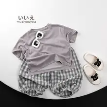 爽やか夏用 子供用マカロンカラー短袖Tシャツ【開衩デザイン・極上の柔らかさ・ルーズフィット】