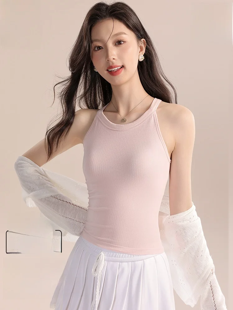 ノースリーブトップスブラトップ付き：夏用美背デザインの着用方法とフィット感解析