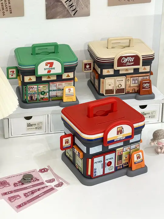 新年用 子供向け 貯金箱【贈り物・デザイン性のある・お年玉入れ専用】