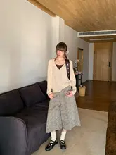 レトロアメリカン風ヒョウ柄プリントデニムパンツ【女性用・ストレート・夏用・ハイウエスト】