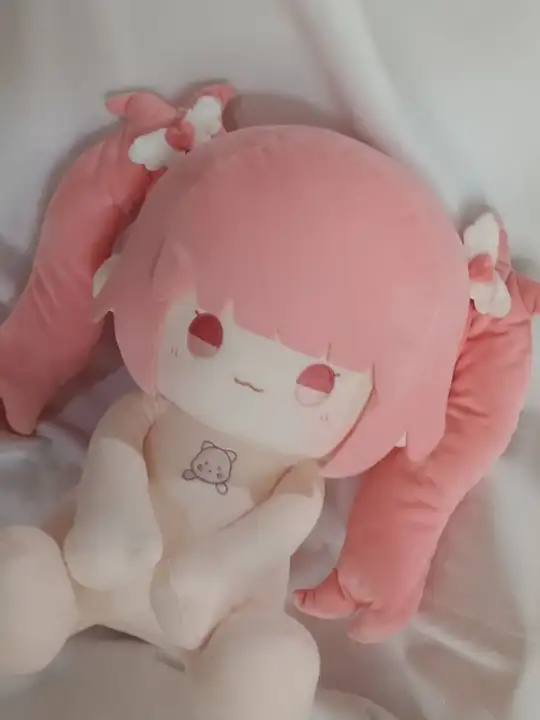 綿素材の座りポーズぬいぐるみ【李天希キャラクター・着せ替え可能・女性へのプレゼントに最適】